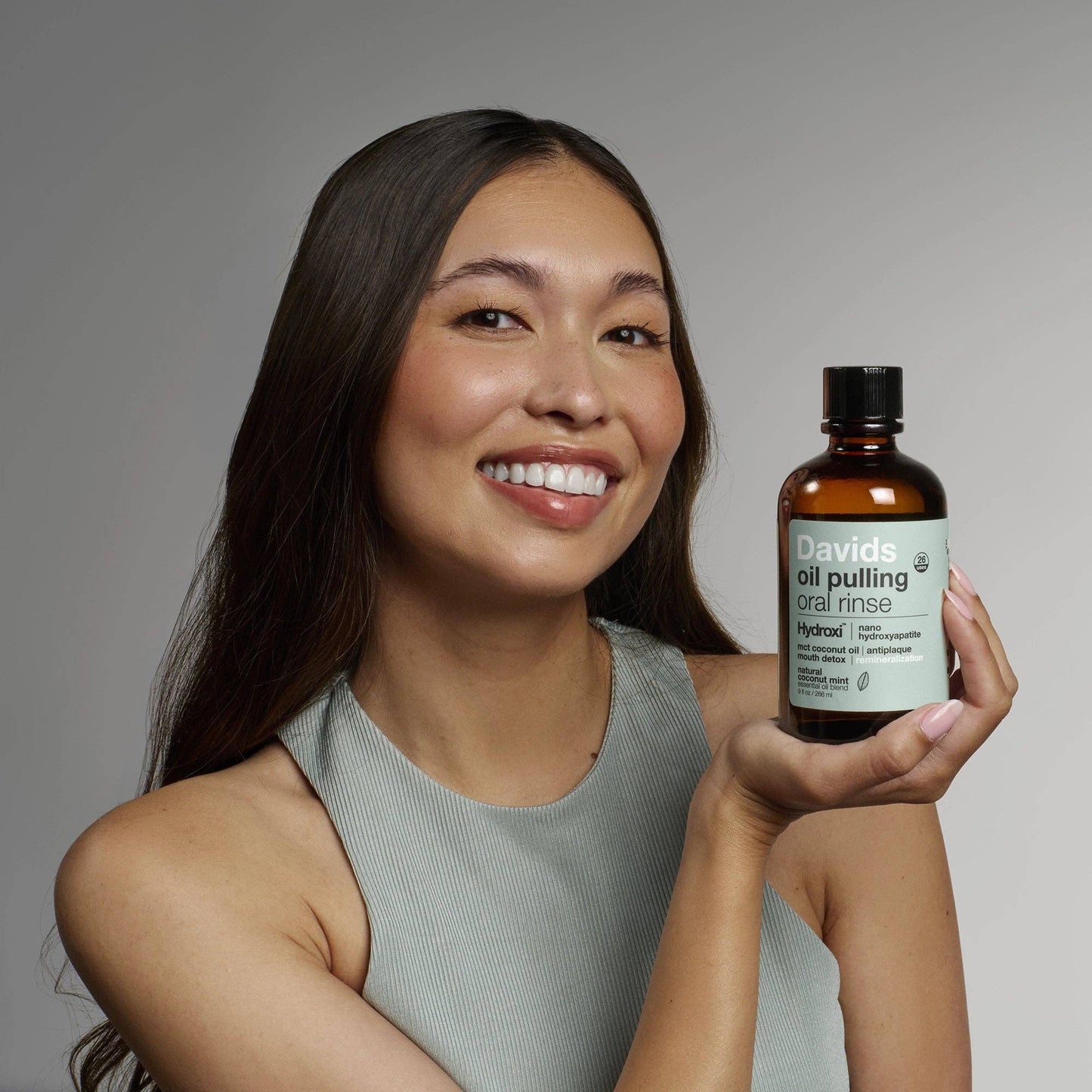 Davids Health Sciences, Inc - Davids Hydroxi™ oil pulling oral rinse w/ nano hydroxyapatite / 9oz