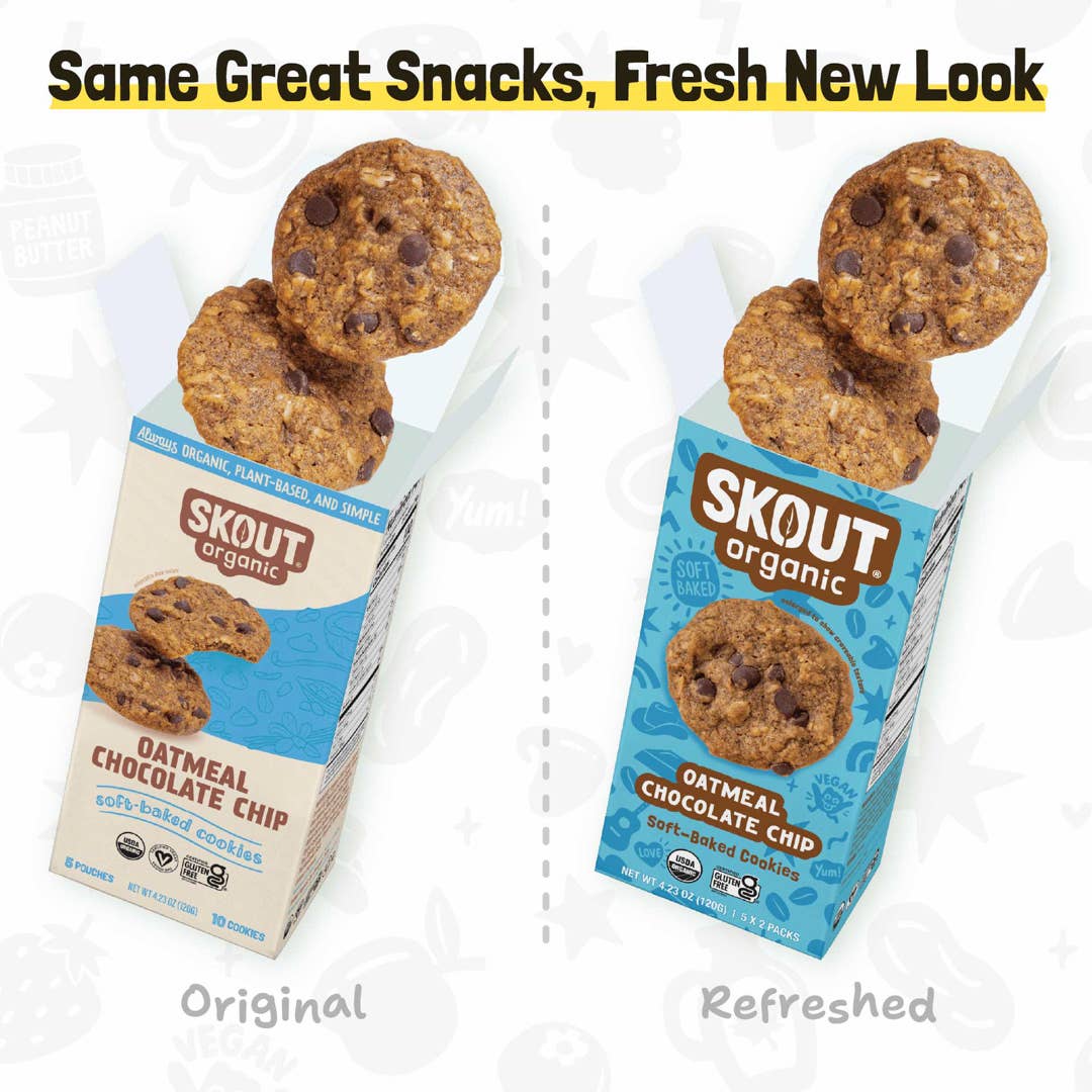 Skout Organic - Skout Organic Oatmeal Chocolate Chip Soft Baked Cookies