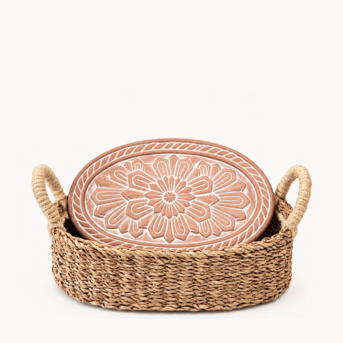 KORISSA - Handmade Bread Warmer & Wicker Basket - Flower