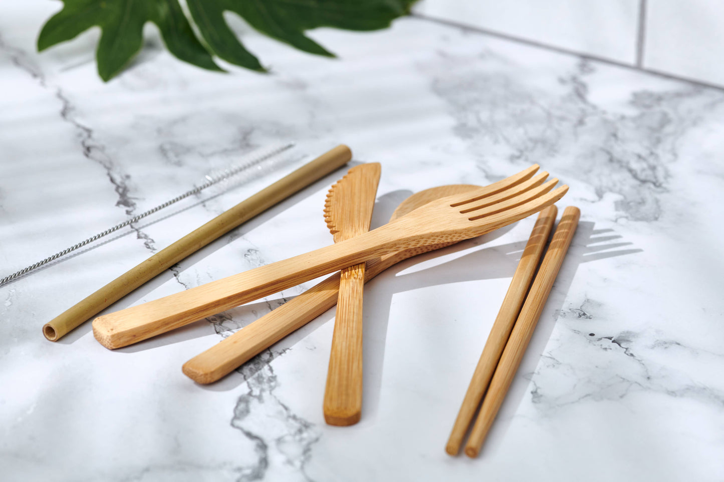 Desesh - Bamboo Cutlery Set in Cotton Bag
