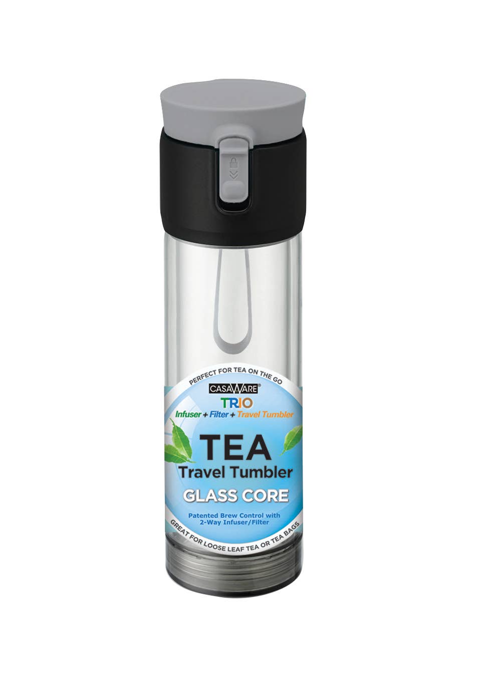 CasaWare - 12oz Trio Clear Tea Travel Tumbler