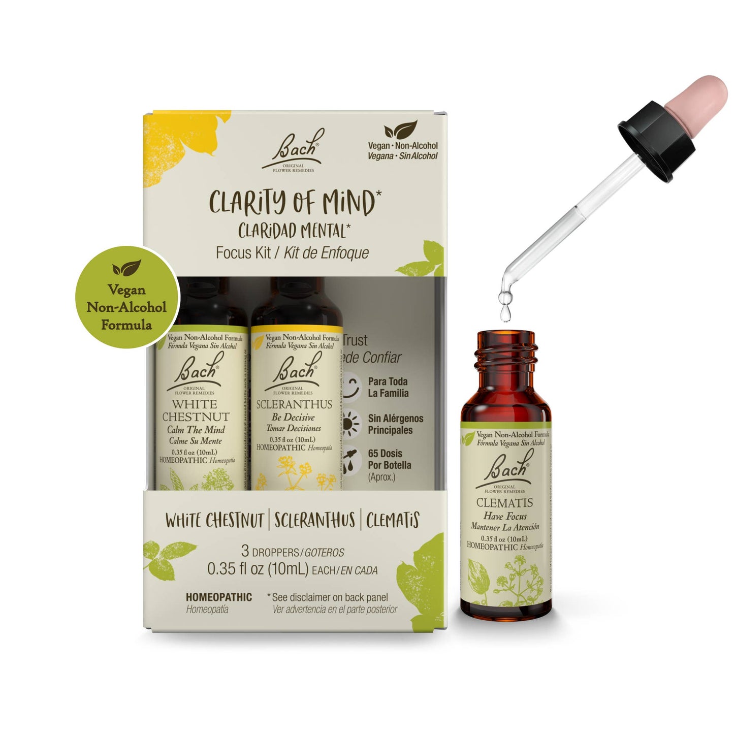 RESCUE & Bach Original Flower Remedies - Bach Original Flower Remedies, Clarity Of Mind Trio Kit
