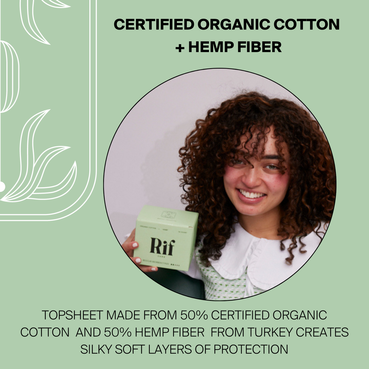 Rif Care - Regular (14 ct) Organic Biodegradable Hemp Fiber Pads