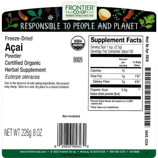 Frontier Co-op Freeze-Dried Açai Powder, Organic