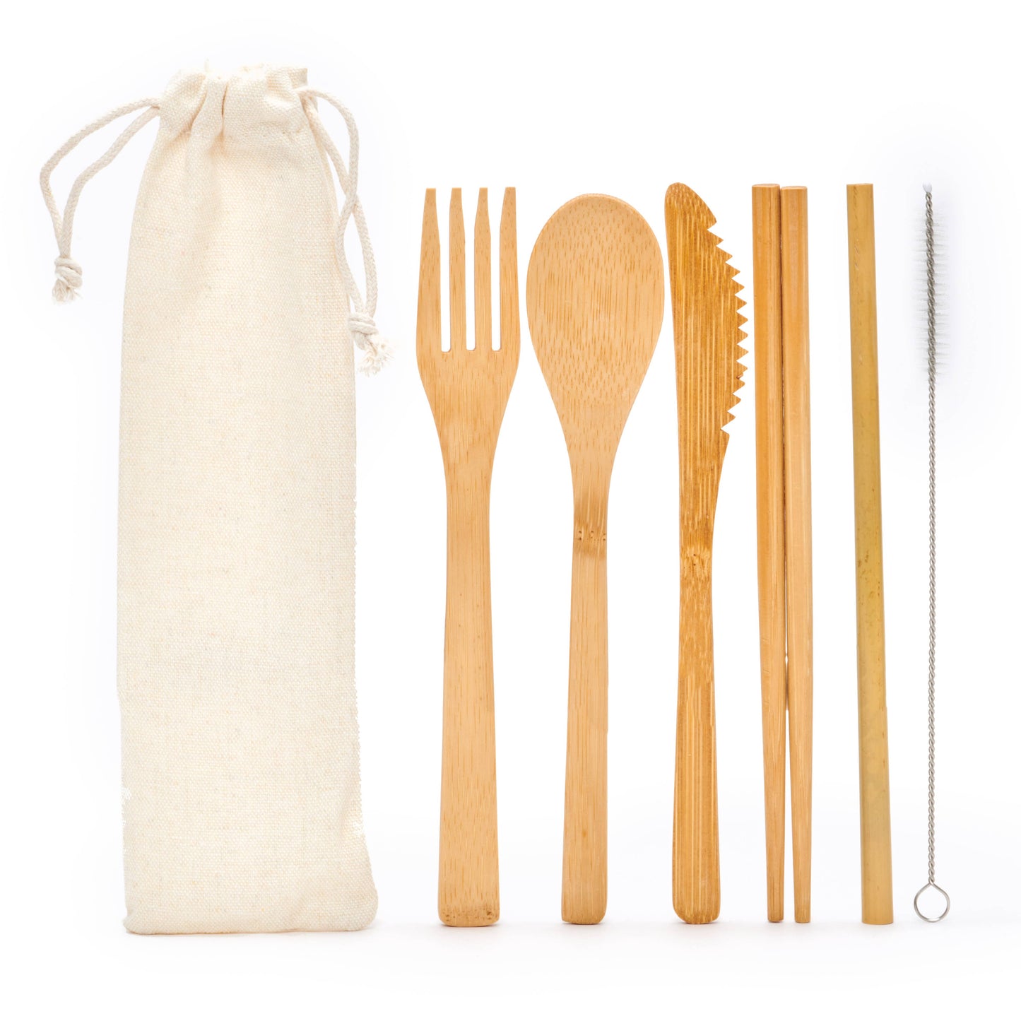Desesh - Bamboo Cutlery Set in Cotton Bag