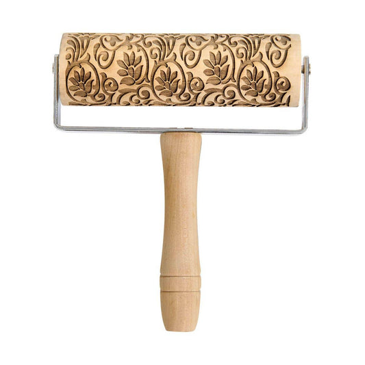 HIC - Harold Import Co. - Mrs. Anderson's Baking Mini Floral Scroll Embossing Rolling Pin