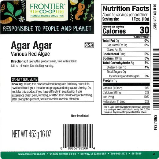 Frontier Co-op Agar Agar Powder