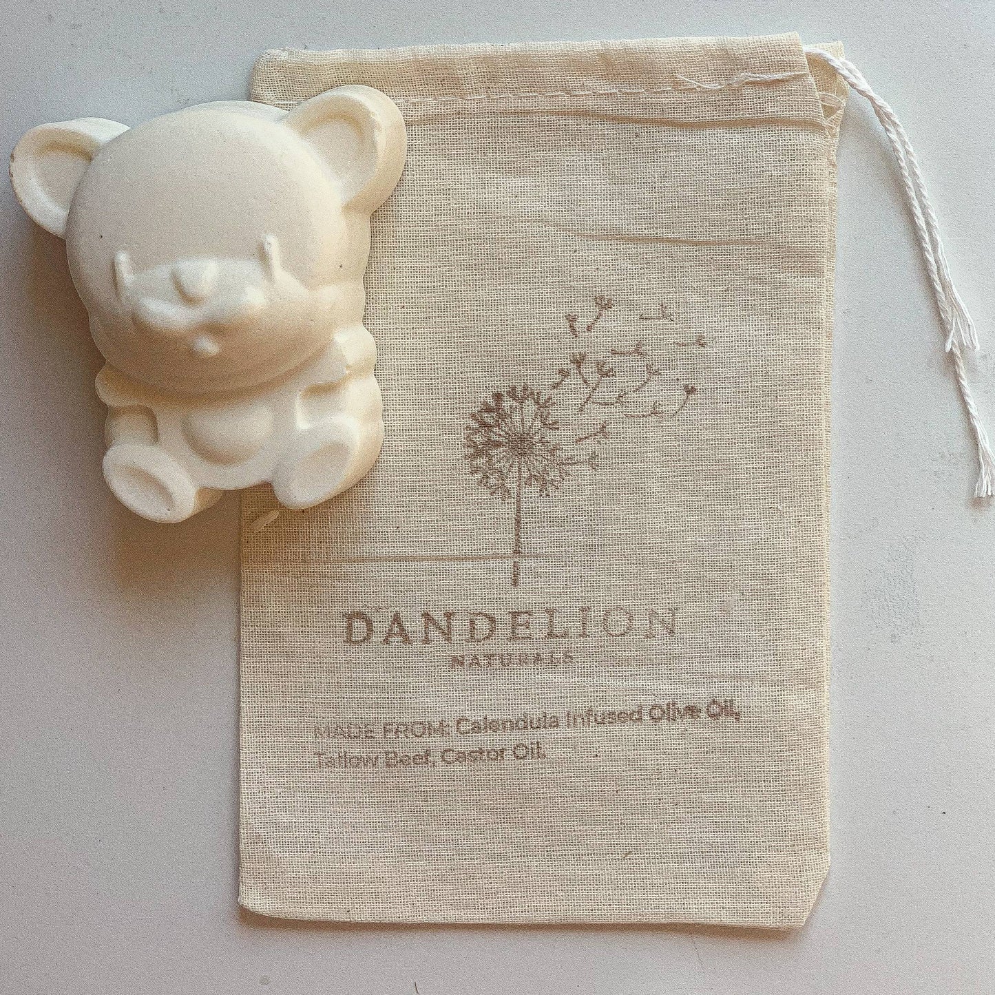 Dandelion Naturals - Teddy Bear Tallow Soap | Animal Soap Bars | Tallow Bar Soap