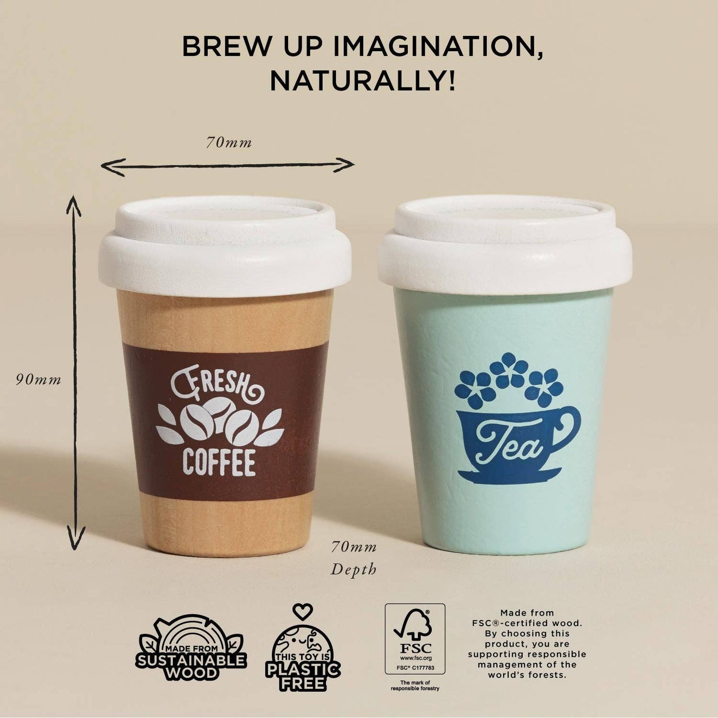 Le Toy Van, Inc. - Tea & Coffee Reuseable Eco Cups