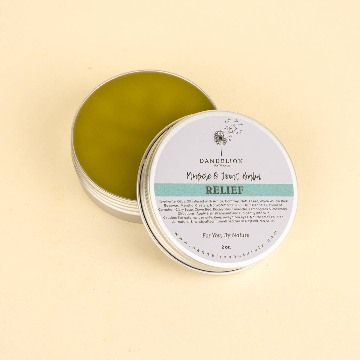 Dandelion Naturals - Relief Muscle & Joint Balm | Pain Salve | Pain Relief | Balm