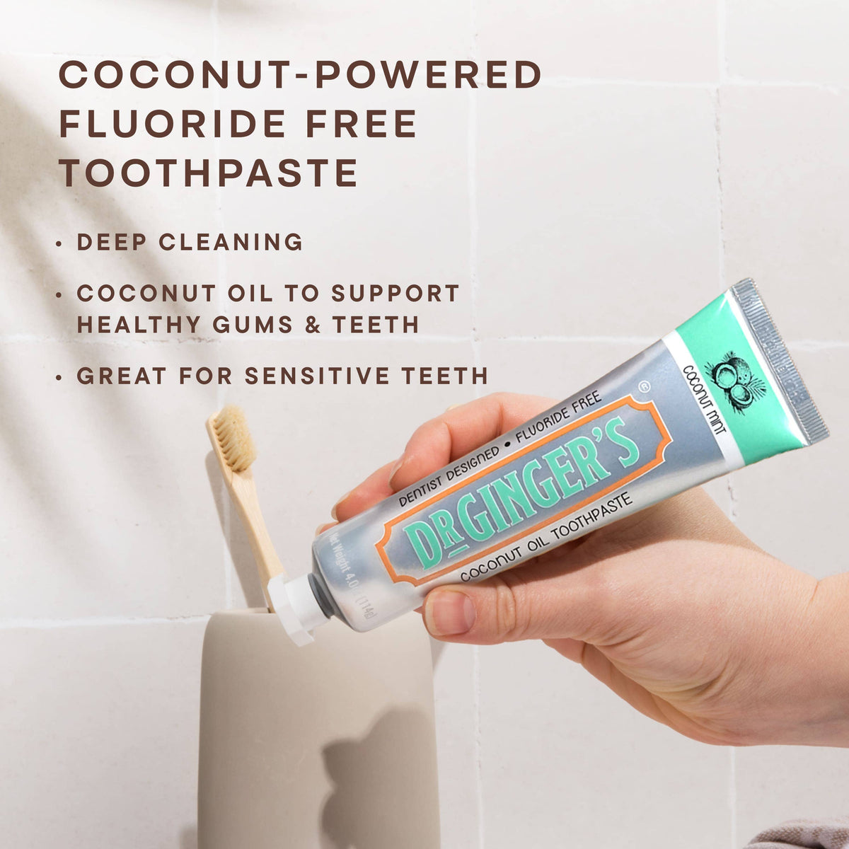 Dr. Ginger's | Coconut Powered Oral Care - Coconut Powered™ Toothpaste | 1.25oz Travel Size