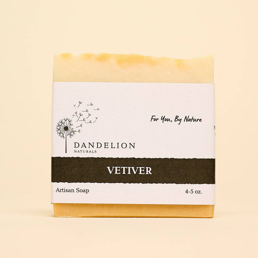 Dandelion Naturals - Vetiver Bar Soap | Bar Soap for Men | Essential Oil Scented