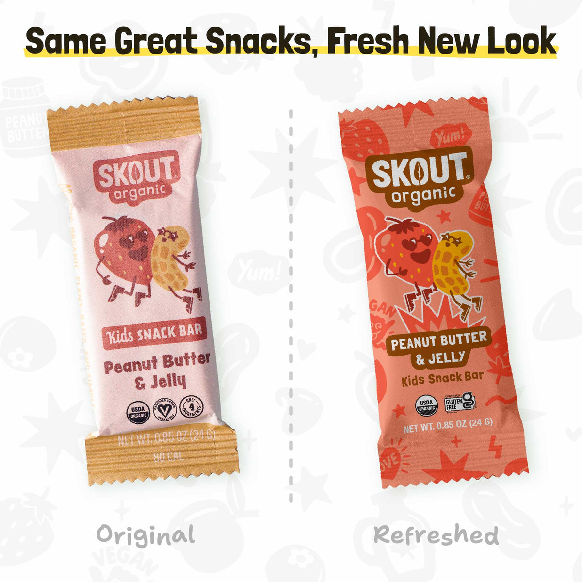 Skout Organic - Skout Organic Peanut Butter & Jelly Kids Snack Bar