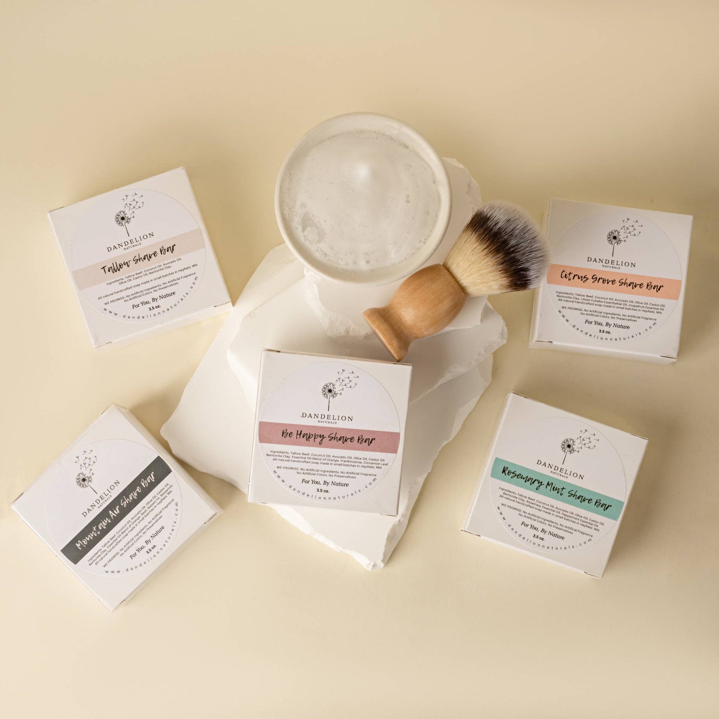 Dandelion Naturals - Shave Bar | Shave Soap | Tallow Shave Soap | Mountain Air