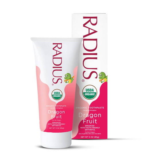 RADIUS - USDA Organic Children's Dragon Fruit Toothpaste, 6 mo +, 3oz