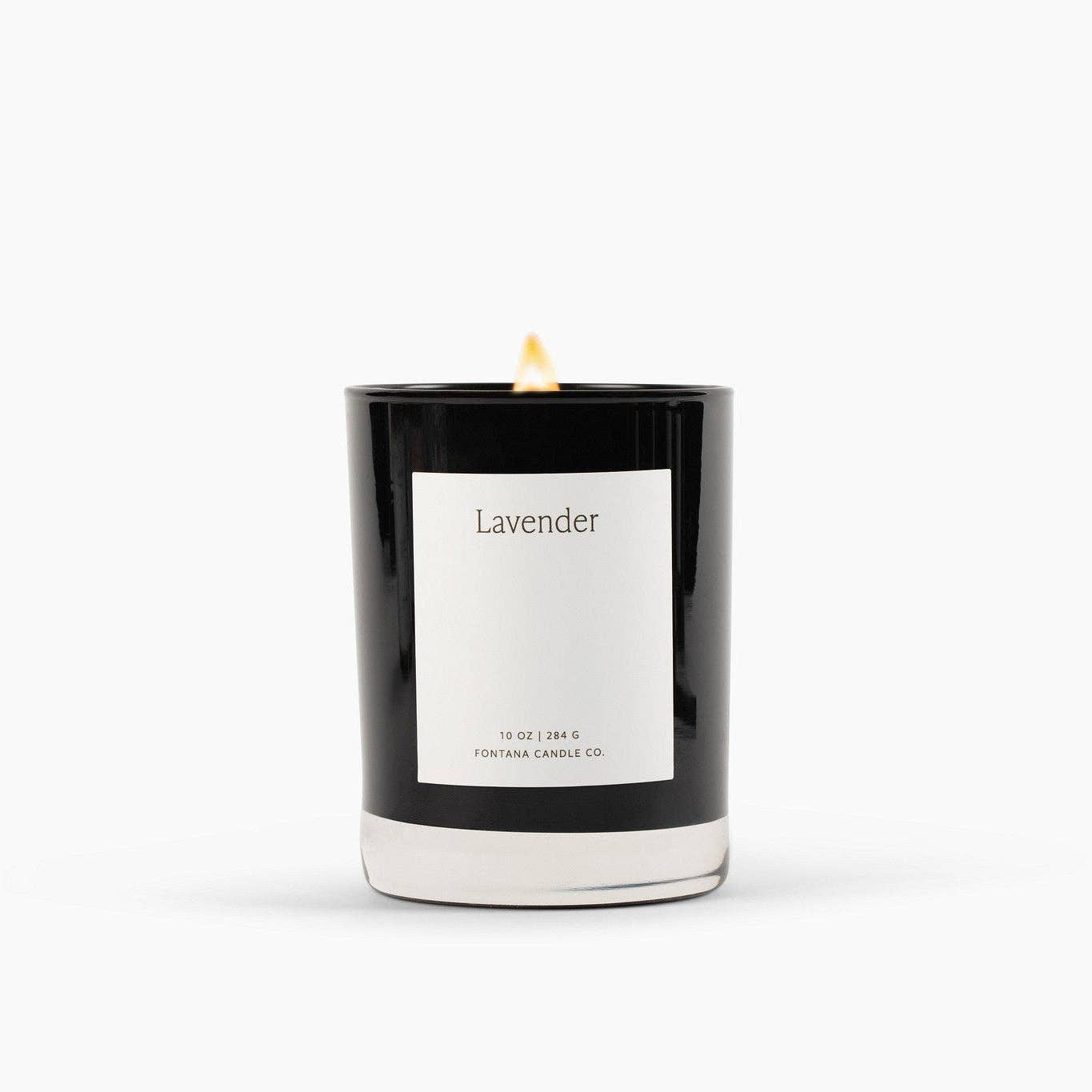 Fontana Candle Co. - Lavender Beeswax & Essential Oil Noir Black Glass Candle