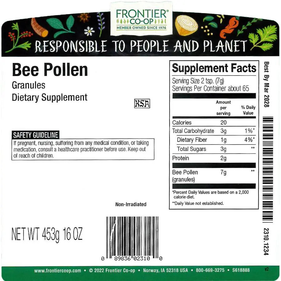 Frontier Co-op Bee Pollen Granules