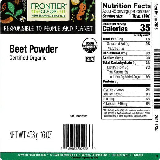 Frontier Co-op Beet Powder, Organic