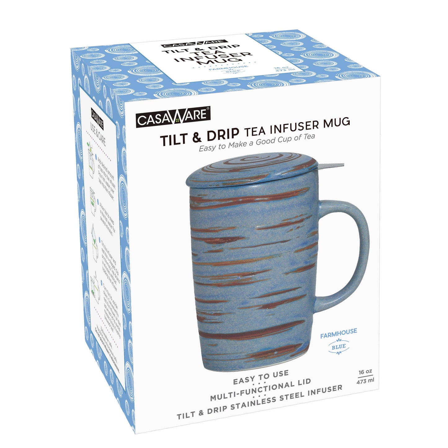 CasaWare - Farmhouse 16oz Tea Infuser Mug