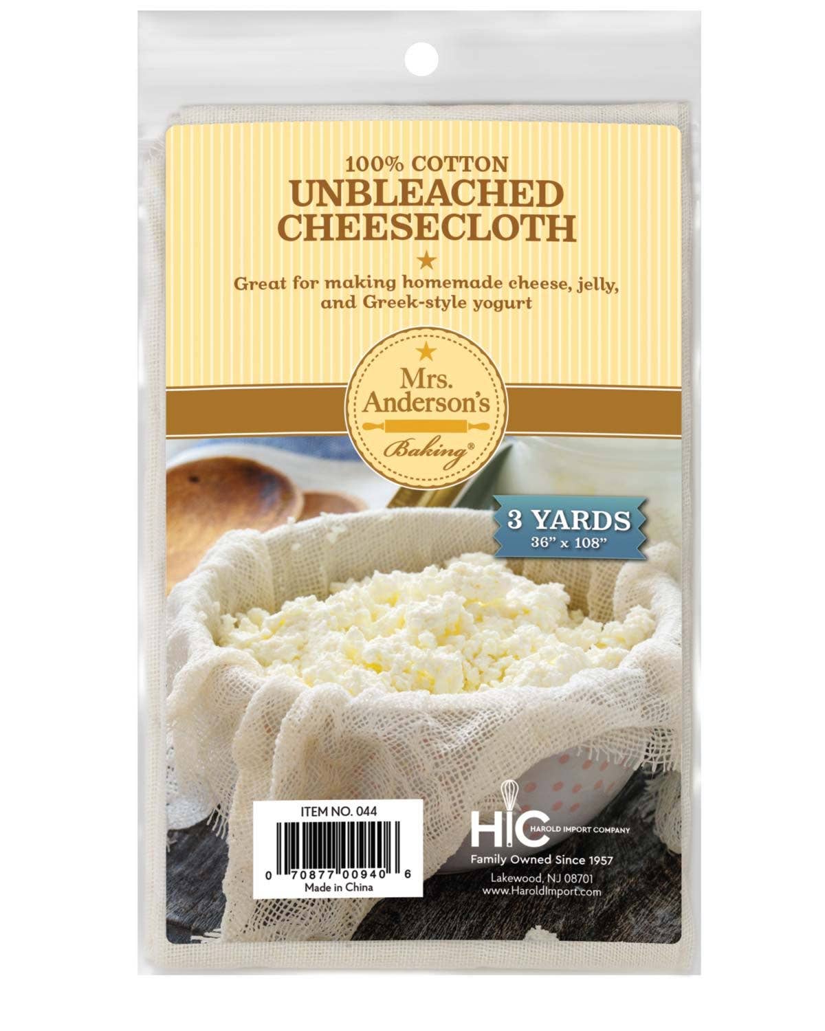 HIC - Harold Import Co. - Unbleached Cotton Cheesecloth – 3 Sq Yards