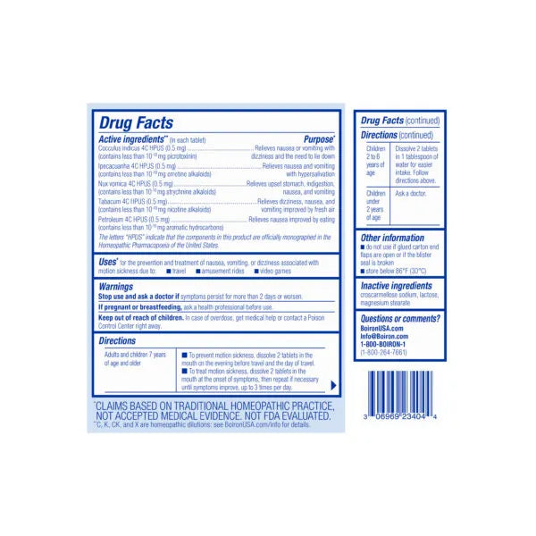 MotionCalm® Meltaway Tablets