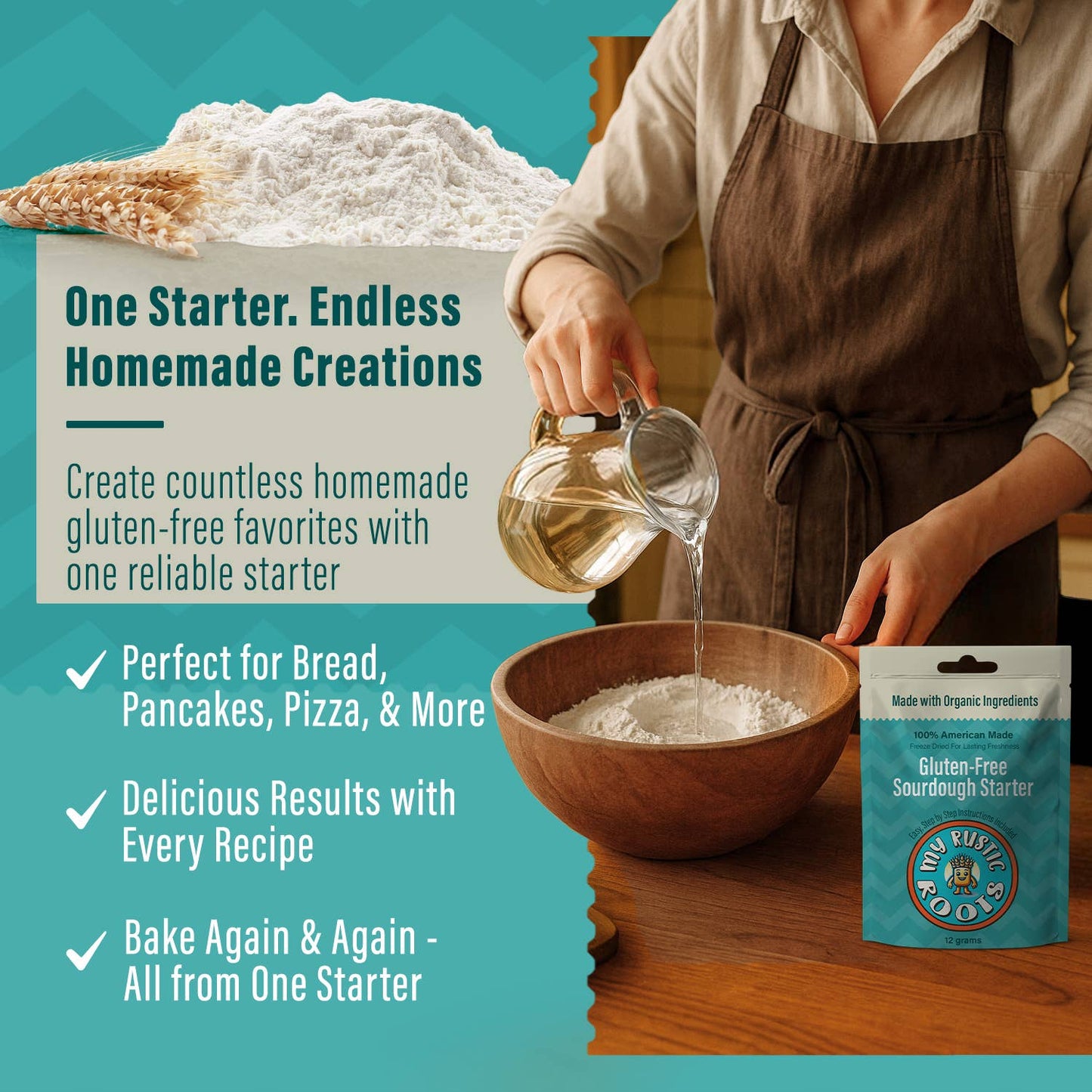 My Rustic Roots - Gluten-Free Sourdough Starter Culture - Bestseller - Organic