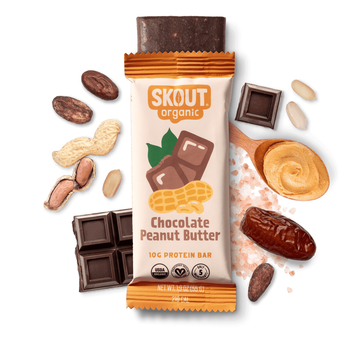 Skout Organic - Skout Organic Chocolate Peanut Butter Protein Bar | Vegan