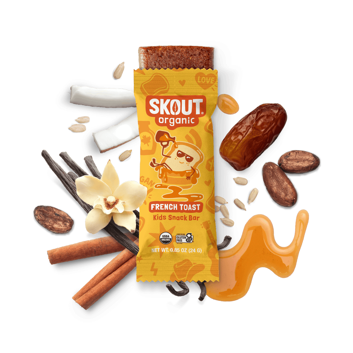 Skout Organic - Skout Organic French Toast Kids Snack Bar | Plant-Based