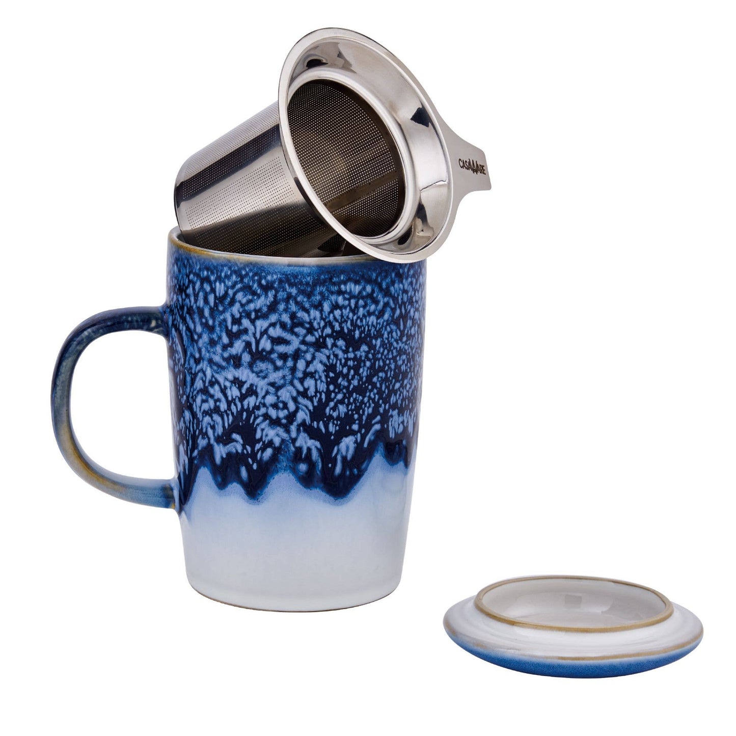CasaWare - 16 oz Tea Infuser Mug CLOUD