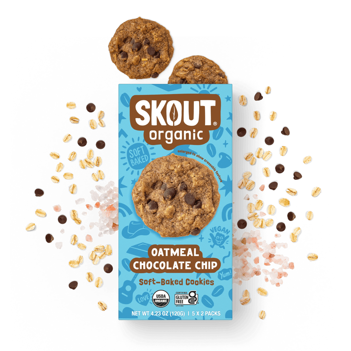 Skout Organic - Skout Organic Oatmeal Chocolate Chip Soft Baked Cookies