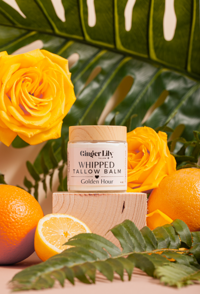Ginger Lily Tallow - Whipped Tallow Balm - with organic grass fed+finished tallow