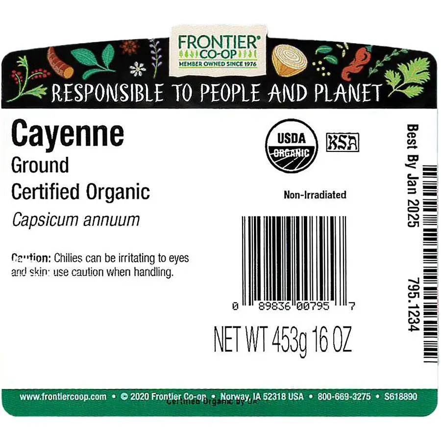 Frontier Co-op Cayenne, Ground, Organic