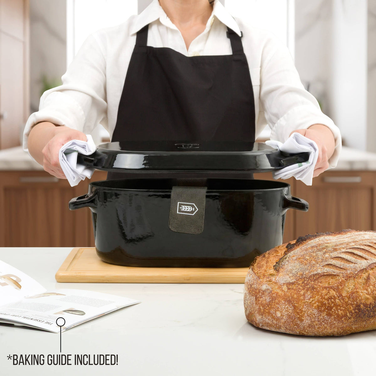Kook - Kook Dutch Oven with Lid, Enameled Cast Iron, 3.4 qt