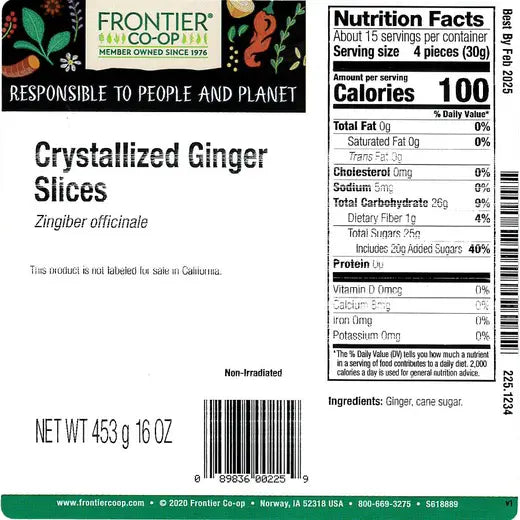 Frontier Co-op Crystallized Ginger Slices