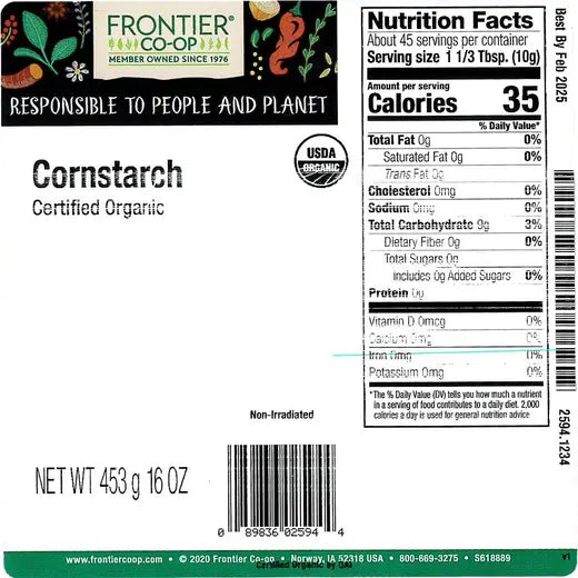 Frontier Co-op Cornstarch, Organic
