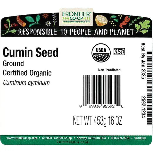 Frontier Co-op Cumin Seed, Ground, Organic