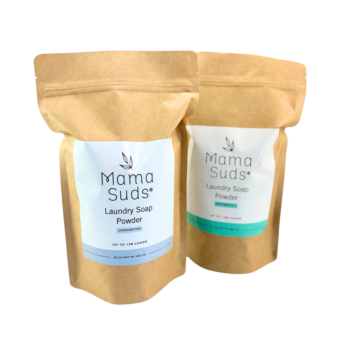 MamaSuds | Non-toxic Household Cleaners + Real Soap - Laundry Soap Powder - Peppermint BULK