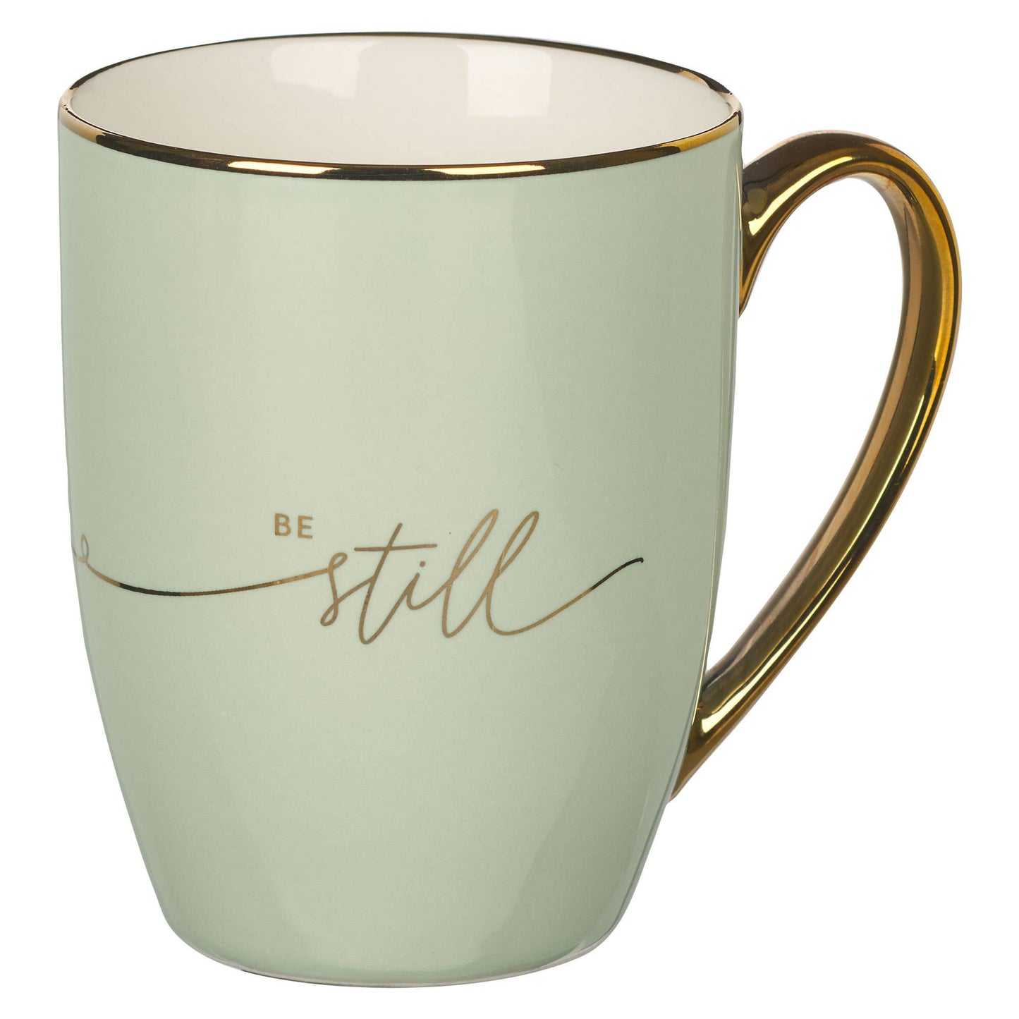 Christian Art Gifts - Mug Mint/Cream Be Still & Know