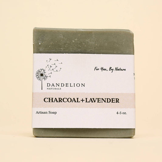 Dandelion Naturals - Charcoal & Lavender Artisan Bar Soap | All Natural Bar Soap
