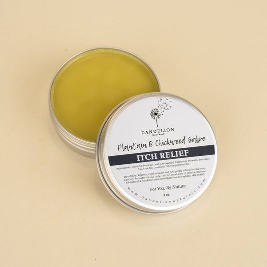 Dandelion Naturals - Itch Relief Salve with Chickweed, Plantain, Calendula