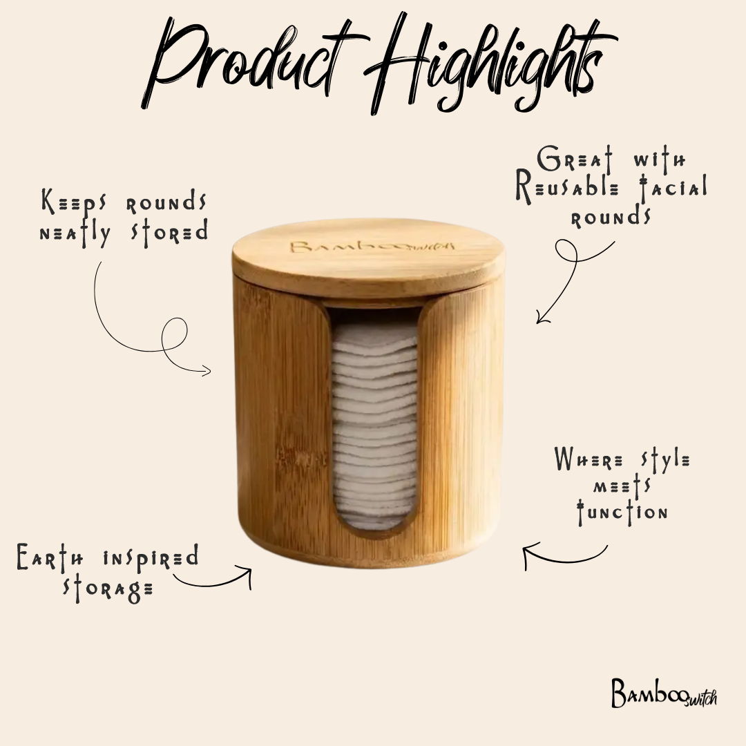 Bamboo Switch - Bamboo Facial Rounds Holder