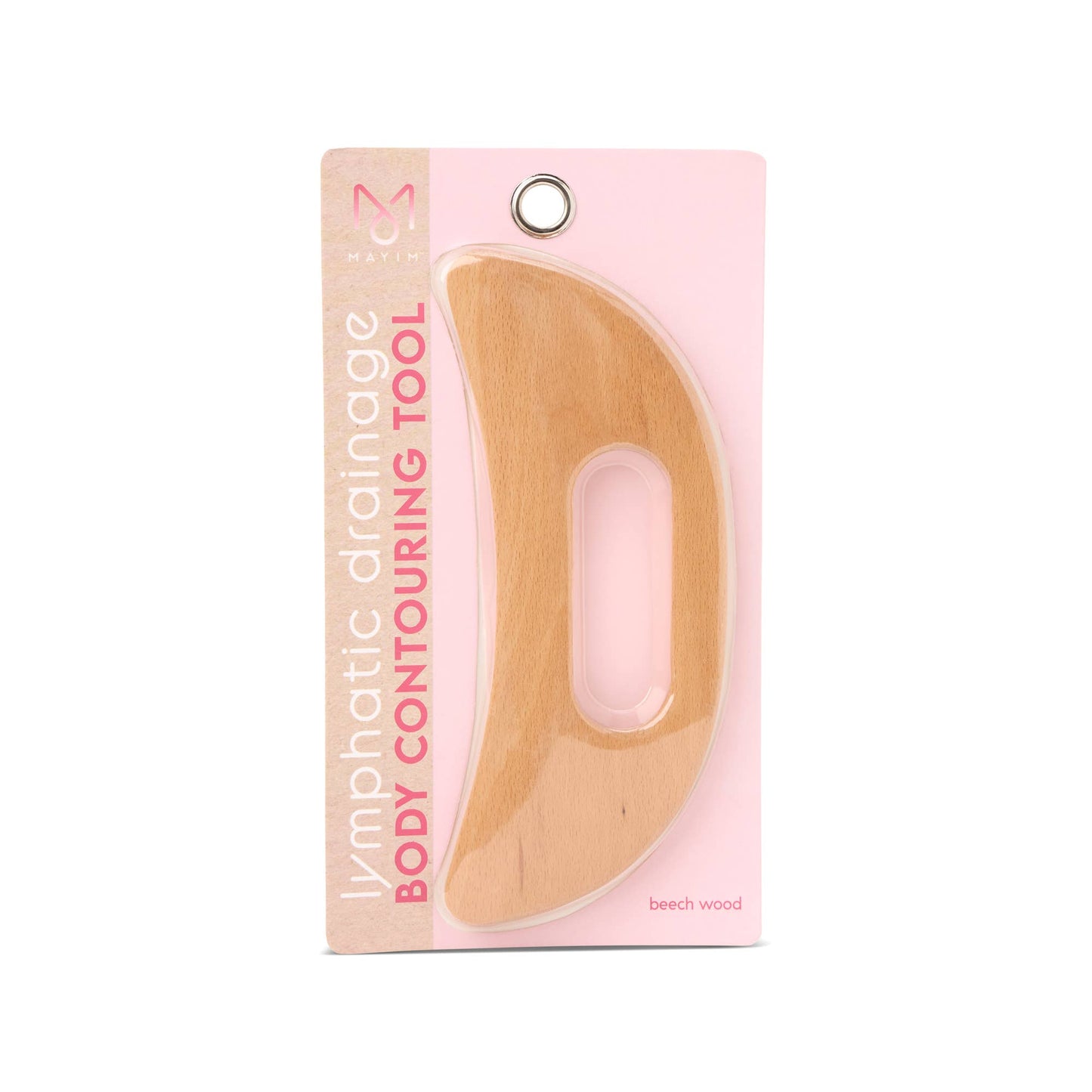 Core Home - Wooden Body Crescent Lymphatic Drainage Tool