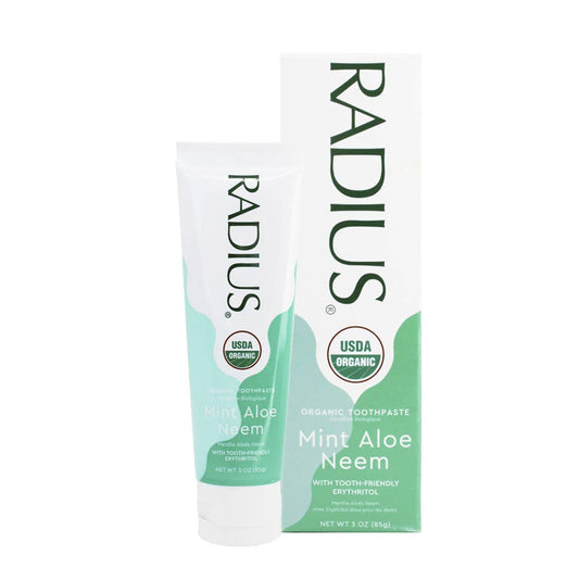 RADIUS - USDA Organic Mint Aloe Neem Toothpaste, 3oz