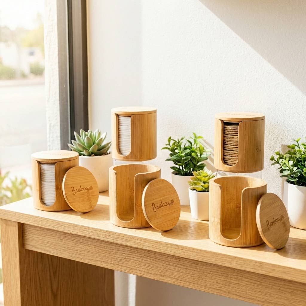 Bamboo Switch - Bamboo Facial Rounds Holder