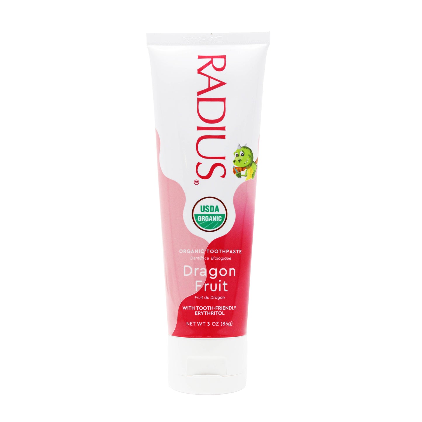 RADIUS - USDA Organic Children's Dragon Fruit Toothpaste, 6 mo +, 3oz