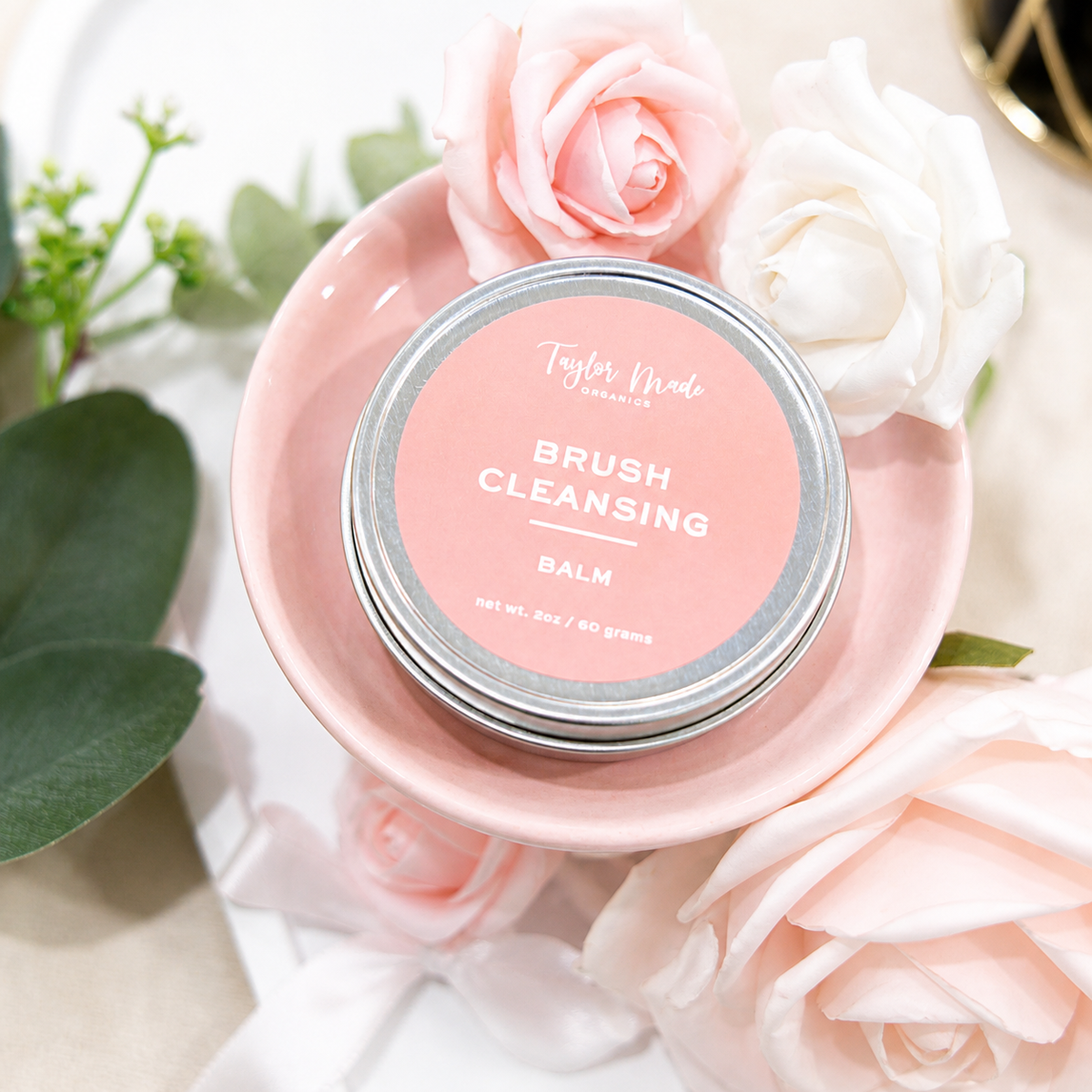 Taylor Made Organics - Brush Cleansing Balm – Vegan Makeup Brush Soap -Sulfate-Free