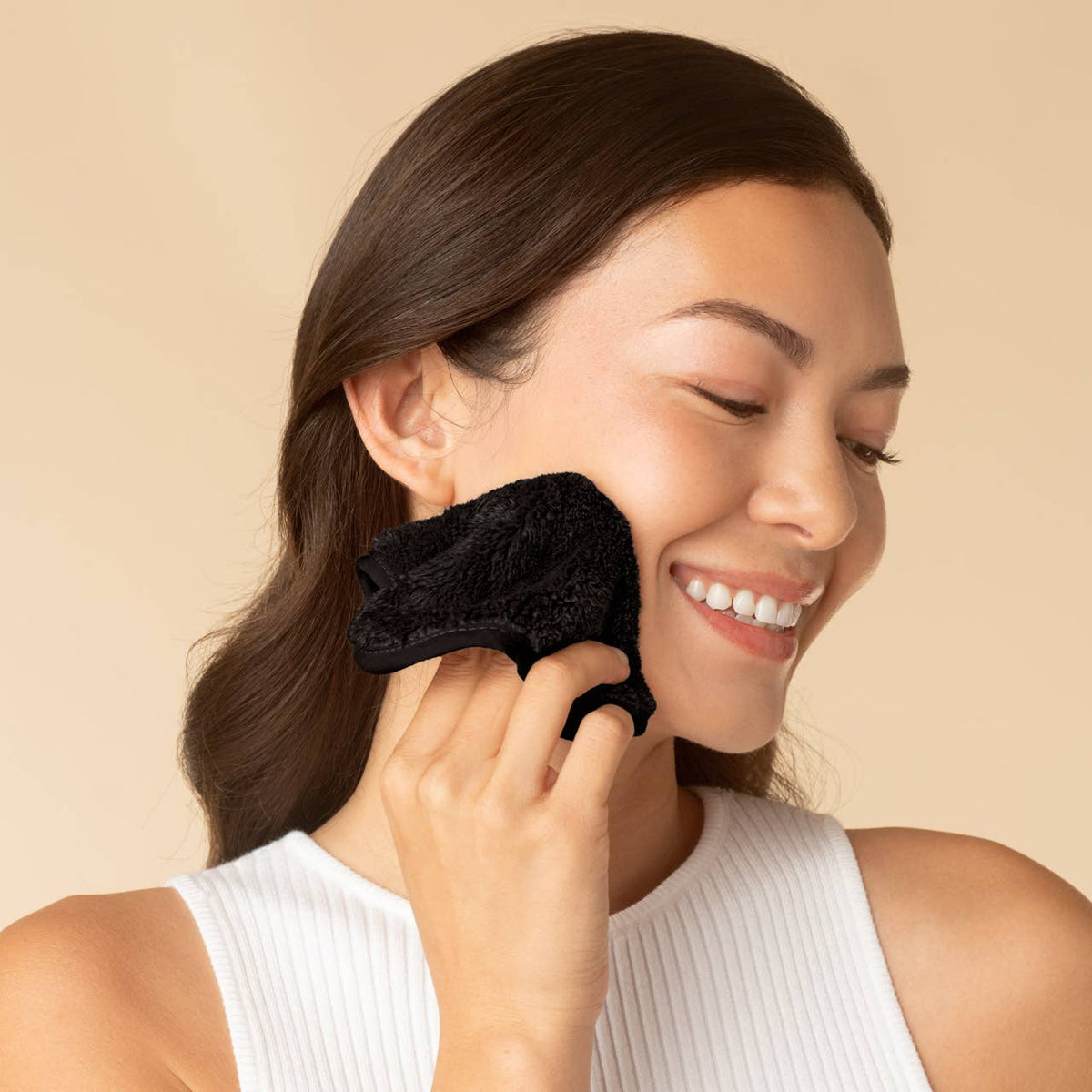 KITSCH - Microfiber Face Towels 3pc Set - Black