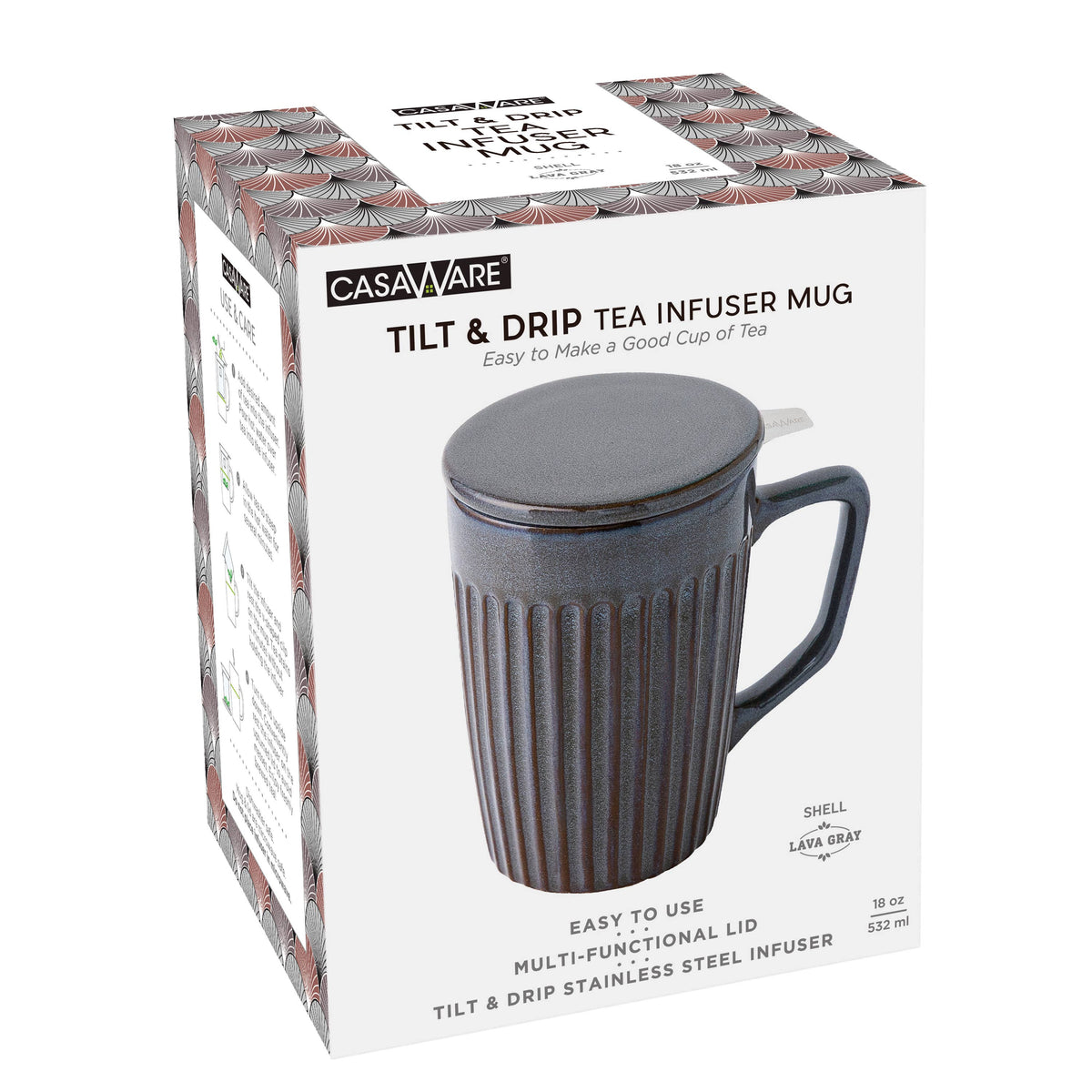 CasaWare - Tea Infuser Mug SHELL 18oz