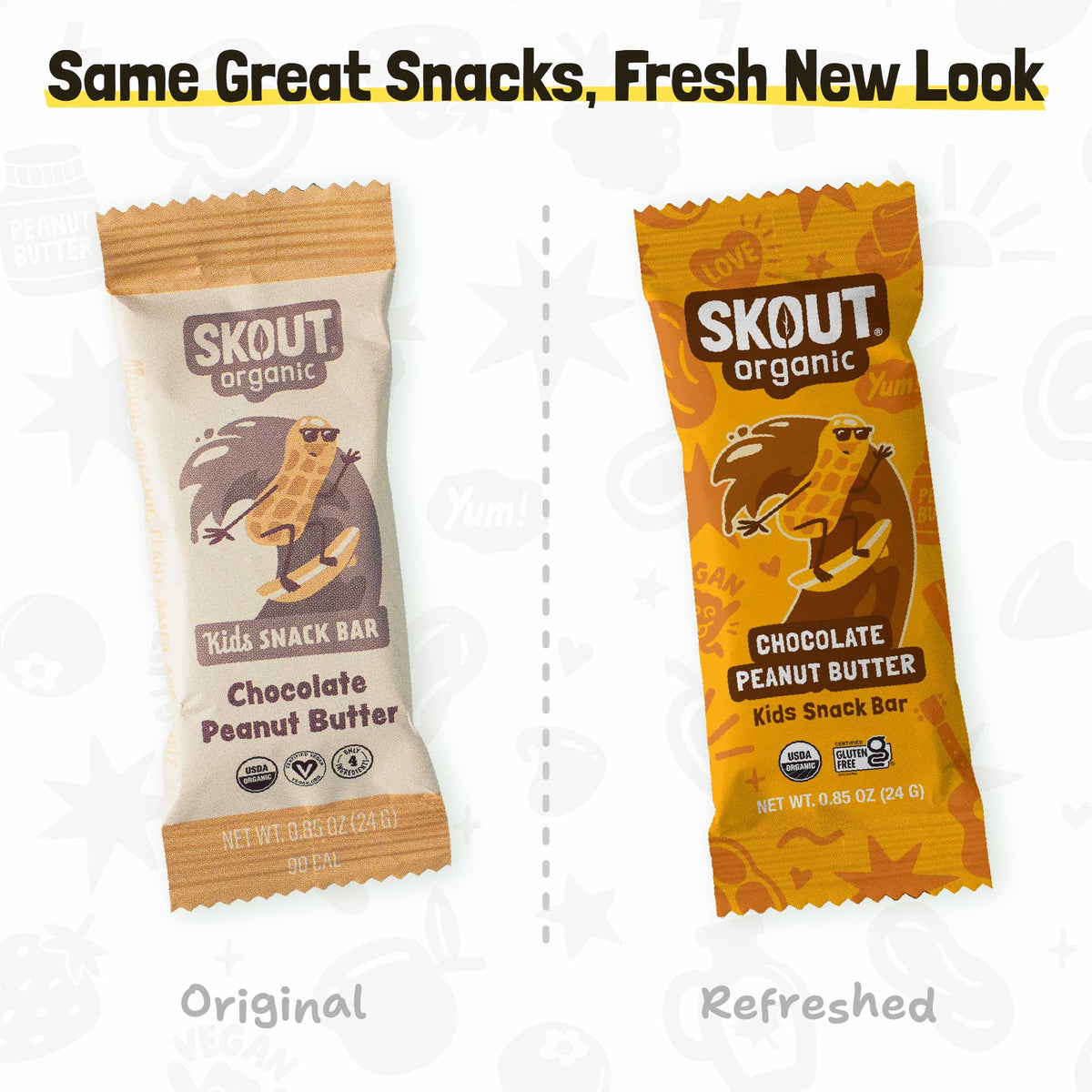 Skout Organic - Skout Organic Chocolate Peanut Butter Kids Snack Bar