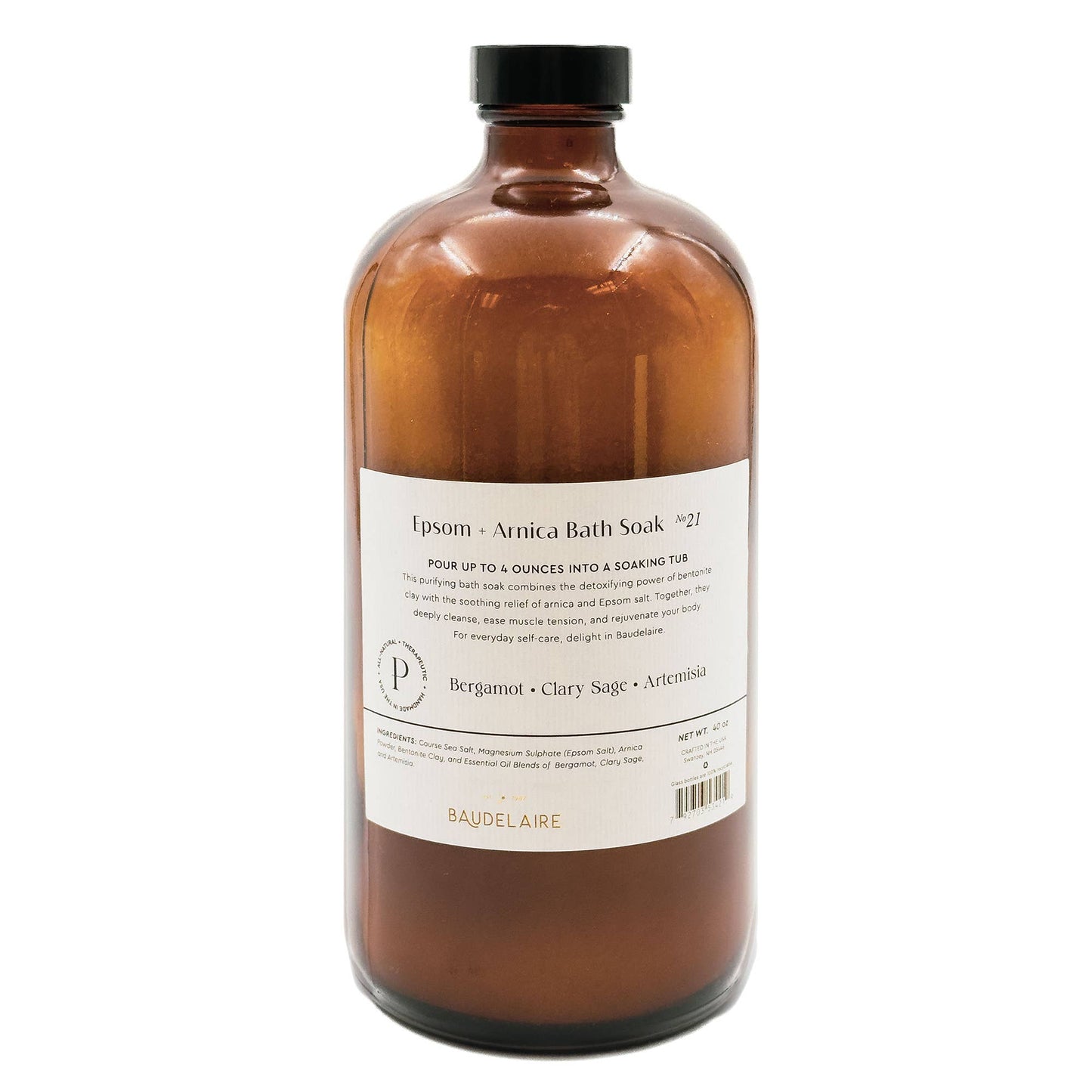 Baudelaire - PURIFY – Epsom + Arnica Soak 40oz